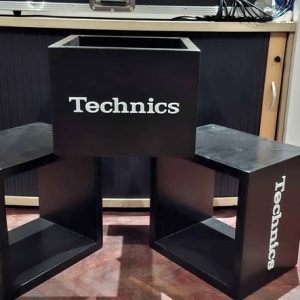 Technics Dj Decor Cubes. Black with White Acrylic Logo Detail (Each)