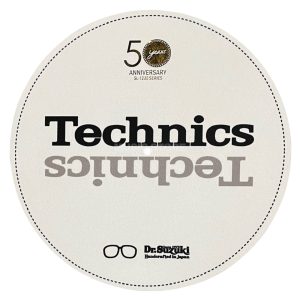 Technics Slipmat White 50 Years Anniversary SL1200 series – Dr.Suzuki since 1975